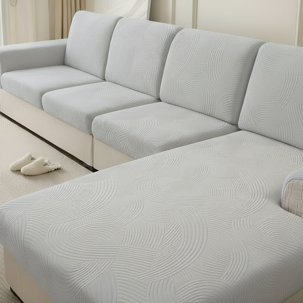 Anti Slip Geometric L Shaped Sectional Cushion Sofa Couch Cover