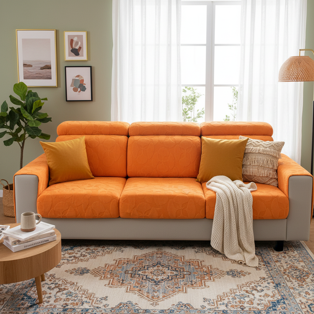 Anti Slip Floral L Shaped Sectional Cushion Sofa Couch Cover