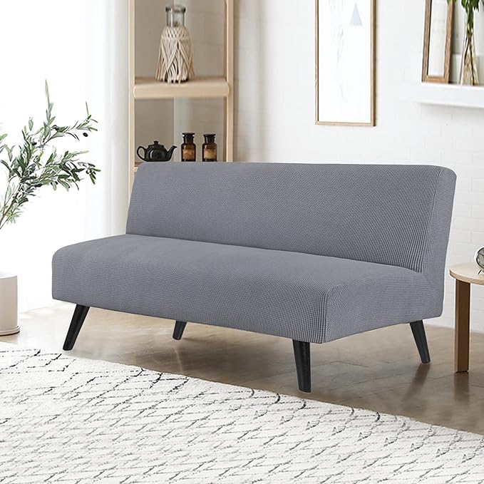 Armless Jacquard Couch Sofa Slipcover