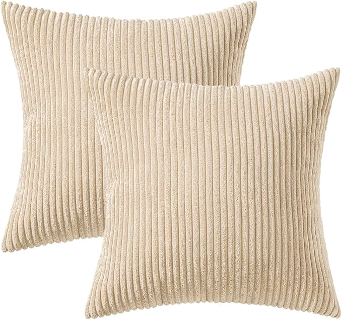 2 Boho Striped Throw Pillow Cushion Cover Case