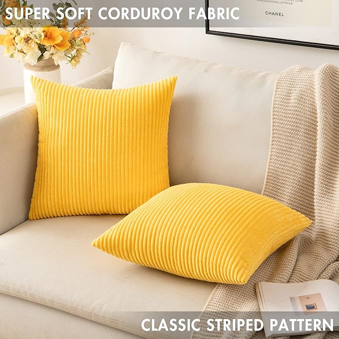 2 Boho Striped Throw Pillow Cushion Cover Case