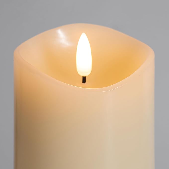 Magic Clear Glass Flameless LED Pillar Candle