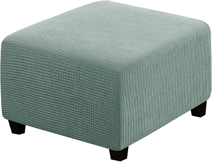 Square Slipcovers Jacquard Ottoman Cover