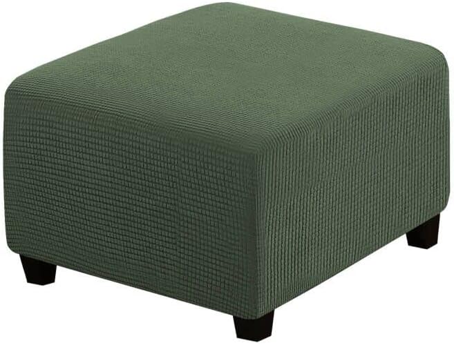 Square Slipcovers Jacquard Ottoman Cover