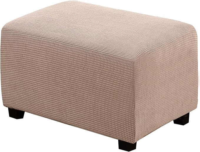 Square Slipcovers Jacquard Ottoman Cover