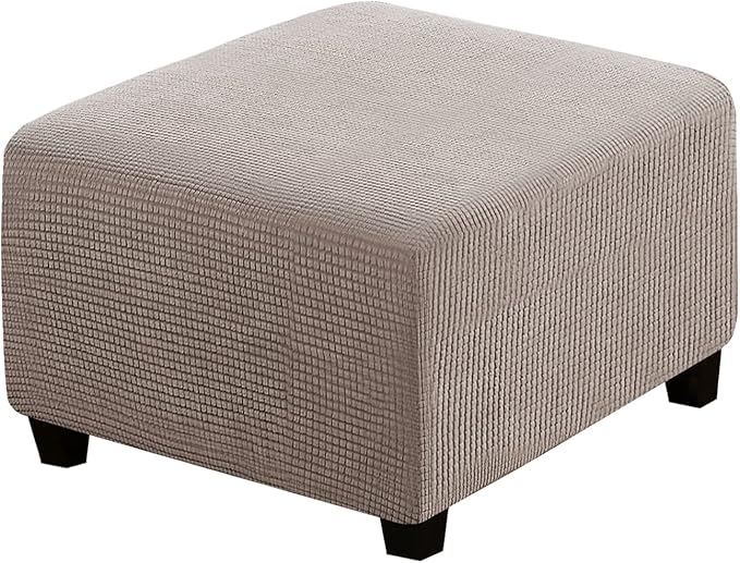 Square Slipcovers Jacquard Ottoman Cover