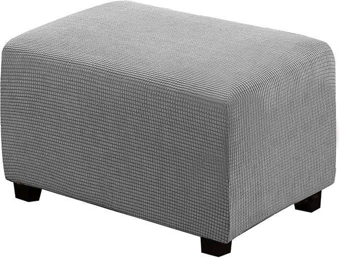 Square Slipcovers Jacquard Ottoman Cover
