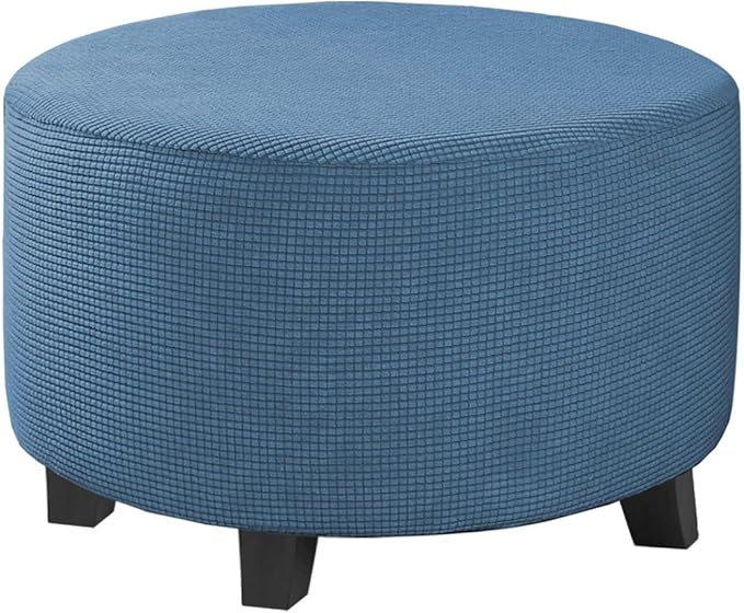 Round Slipcovers Jacquard Ottoman Cover