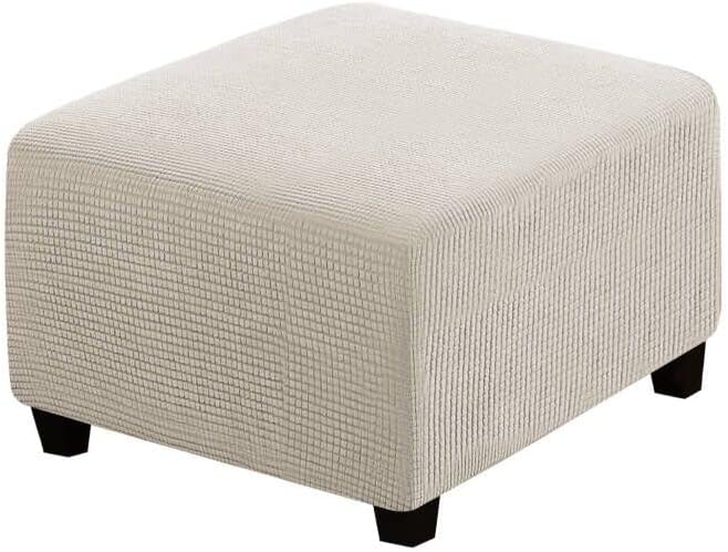 Square Slipcovers Jacquard Ottoman Cover