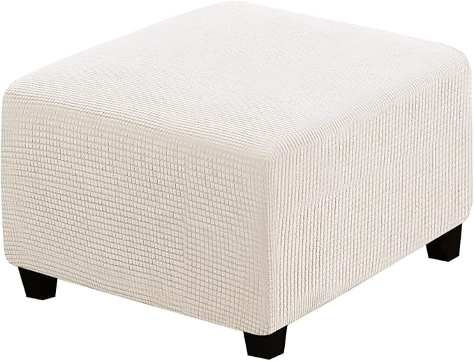 Square Slipcovers Jacquard Ottoman Cover