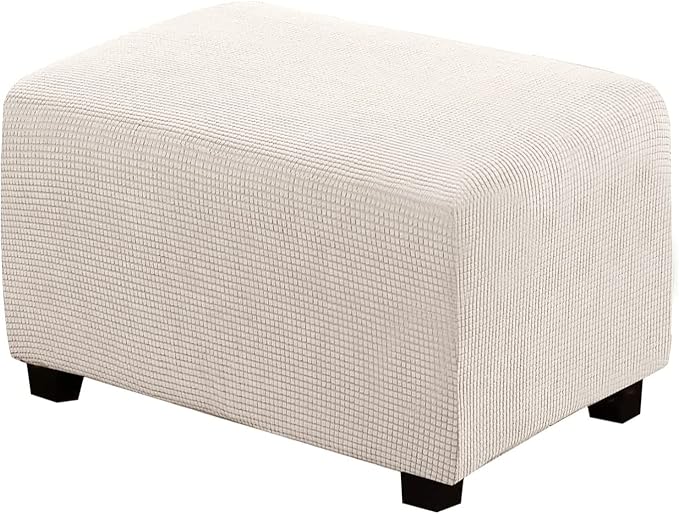 Square Slipcovers Jacquard Ottoman Cover